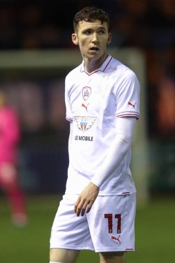 Barnsley 'li Conor Grant, Sky Bet Ligi 1 karşılaşmasında Carlisle United ile Barnsley' e karşı Brunton Park, Carlisle, İngiltere, 12 Mart 202