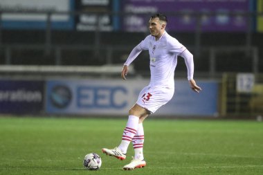 Barnsley 'li Josh Earl, 12 Mart 202' de İngiltere, Carlisle, Brunton Park 'ta oynanan Sky Bet 1 karşılaşmasında Carlisle United ile Barnsley karşı karşıya geldi.