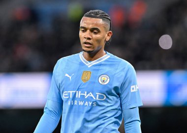Manchester City 'den Manuel Akanji, 16 Mart 202 tarihinde Birleşik Krallık Etihad Stadyumu' nda Manchester City ile Newcastle United arasında oynanan son karşılaşma sırasında
