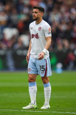 Aston Villa 'dan Lex Moreno Premier Lig maçı sırasında West Ham United, Aston Villa' ya karşı Londra Stadyumu 'nda 17 Mart 2024