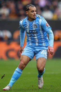 Coventry City 'den Joel Latibeaudiere 16 Mart 202 tarihinde Birleşik Krallık, Wolverhampton' da Wolverhampton Wanderers-Coventry City maçında.