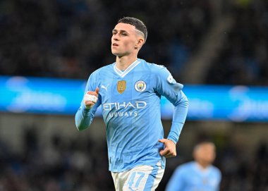 Manchester City 'den Phil Foden, 16 Mart 202 tarihinde Birleşik Krallık Etihad Stadyumu' nda Manchester City 'nin Newcastle United' a karşı oynadığı FA Cup Quarter- final maçında