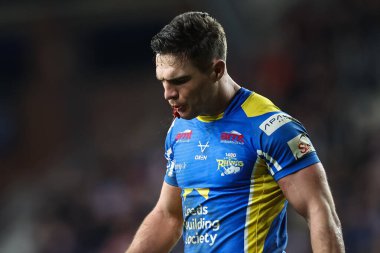 * * Grafik İçeriği * * Leeds Rhinos 'tan Brodie Croft, 15 Mart 202' de Headingley Stadyumu 'nda Betfred Süper Lig maçı sırasında Leeds Gergedan' a karşı St. Helens maçında kan tükürdü.
