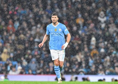 Manchester City 'den Rben Dias, 16 Mart 2024 tarihinde Birleşik Krallık Etihad Stadyumu' nda Manchester City 'nin Newcastle United' a karşı oynadığı FA Cup Quarter- final maçı sırasında