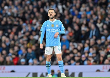 Manchester City 'den Bernardo Silva, 16 Mart 202 tarihinde Birleşik Krallık Etihad Stadyumu' nda Manchester City ile Newcastle United arasındaki son karşılaşma sırasında