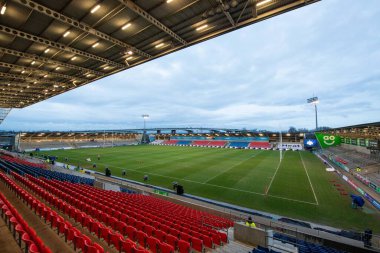 Salford Community Stadyumu, Salford Red Devils 'in genel görüntüsü Betfred Süper Lig 5. Raundu öncesinde Salford Red Devils Wigan Warriors' a karşı Salford Community Stadyumu, Eccles, Birleşik Krallık, 14 Mart 202