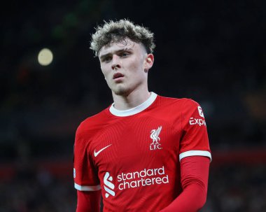 Liverpool 'dan Bobby Clark, UEFA Avrupa Ligi maçı sırasında Anfield, Liverpool, İngiltere' de Liverpool - Sparta Prag maçında, 14 Mart 202
