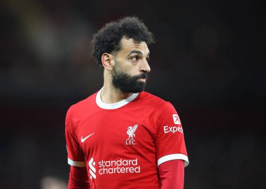 Liverpool 'dan Mohamed Salah, UEFA Avrupa Ligi maçı sırasında Liverpool - Sparta Prag Anfield, Liverpool, Birleşik Krallık, 14 Mart 202
