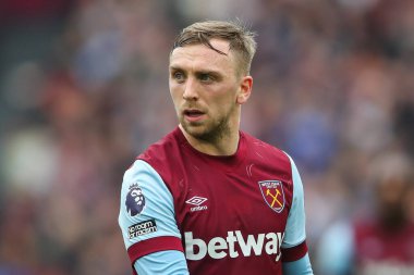 West Ham United 'dan Jarrod Bowen Premier Lig karşılaşmasında West Ham United, Aston Villa' ya karşı Londra Stadyumu, 17 Mart 202