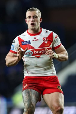 St. Helens 'ten Jake Wingfield, Betfred Süper Lig 5. Raundunda Leeds Gergedan St. Helens' e karşı Headingley Stadyumu, Leeds, İngiltere, 15 Mart 202
