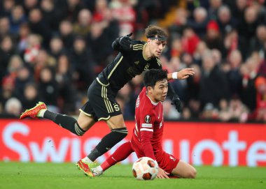Sparta Praha Atletizm Kulübü 'nden Veljko Birmanevi, Anfield, Liverpool, İngiltere' de Liverpool 'a karşı 14 Mart 2024' te oynanan UEFA Avrupa Ligi karşılaşmasında Liverpool 'a karşı 4-1' lik galibiyet elde etti.