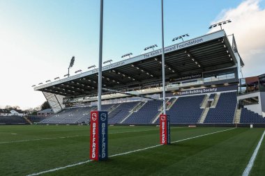 Headingley Stadyumu, 15 Mart 202 tarihinde Leeds Stadyumu 'nda oynanan Betfred Süper Lig 5. Raundu öncesinde Leeds Gergedan' a karşı St Helens maçının genel bir görüntüsü.