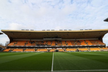 Wolverhampton Wanderers 'ın evi olan Molineux' nun genel görünümü, 16 Mart 202 tarihinde Birleşik Krallık 'ın başkenti Wolverhampton' da oynanan ve Wolverhampton Wanderers 'ın Coventry City' e karşı oynadığı son karşılaşma olan FA Cup Quarter 'ın önünde.