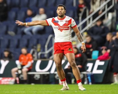 St. Helens 'ten Waqa Blake, 15 Mart 202' de Headingley Stadyumu 'nda oynanan Betfred Süper Lig 5. Round karşılaşmasında takımına talimat verdi.