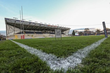 Headingley Stadyumu, 15 Mart 202 tarihinde Leeds Stadyumu 'nda oynanan Betfred Süper Lig 5. Raundu öncesinde Leeds Gergedan' a karşı St Helens maçının genel bir görüntüsü.