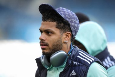 Leeds United takımından Georgina Rutter, 17 Mart 202 'de Leeds Road, İngiltere' de oynanan Sky Bet Şampiyonası karşılaşması öncesinde Elland Road Stadyumu 'na geldi.