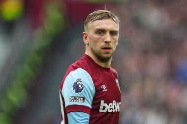 West Ham United 'dan Jarrod Bowen Premier Lig karşılaşmasında West Ham United, Aston Villa' ya karşı Londra Stadyumu, 17 Mart 202