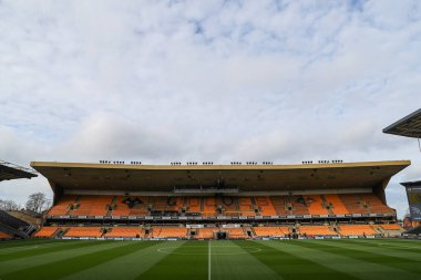 Wolverhampton Wanderers 'ın evi olan Molineux' nun genel görünümü, 16 Mart 202 tarihinde Birleşik Krallık 'ın başkenti Wolverhampton' da oynanan ve Wolverhampton Wanderers 'ın Coventry City' e karşı oynadığı son karşılaşma olan FA Cup Quarter 'ın önünde.