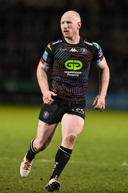 Wigan Warriors 'dan Liam Farrell 5. Betfred Süper Lig karşılaşmasında Salford Red Devils, Wigan Warriors' a karşı Salford Community Stadyumu, Eccles, Birleşik Krallık, 14 Mart 202