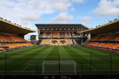 Wolverhampton Wanderers 'ın evi olan Molineux' nun genel görünümü, 16 Mart 202 tarihinde Birleşik Krallık 'ın başkenti Wolverhampton' da oynanan ve Wolverhampton Wanderers 'ın Coventry City' e karşı oynadığı son karşılaşma olan FA Cup Quarter 'ın önünde.