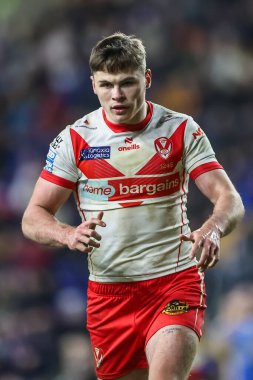 St. Helens 'den Jack Welsby 15 Mart 202' de Headingley Stadyumu 'nda oynanan 5. Betfred Süper Lig karşılaşmasında Leeds Gergedan St. Helens' e karşı.
