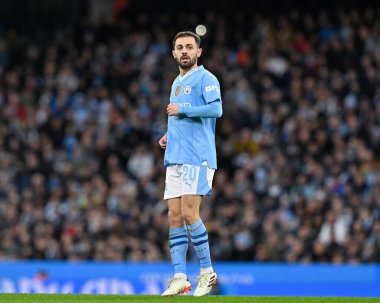 Manchester City 'den Bernardo Silva, 16 Mart 202 tarihinde Birleşik Krallık Etihad Stadyumu' nda Manchester City ile Newcastle United arasındaki son karşılaşma sırasında