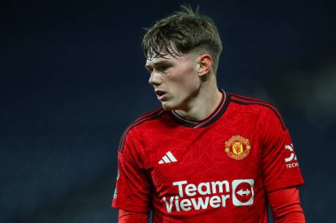 Manchester United 'dan Ethan Ennis Premier League 2 U23 karşılaşmasında West Bromwich Albion Manchester United' a karşı The Hawthorns, West Bromwich, İngiltere, 18 Mart 202