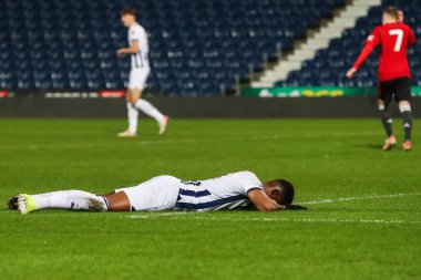 Jovan Malcom of West Bromwich Albion reacts during the Premier League 2 U23 match West Bromwich Albion vs Manchester United at The Hawthorns, West Bromwich, United Kingdom, 18th March 202 clipart