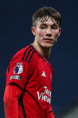 Manchester United 'dan Charlie McNeil Premier League 2 U23 karşılaşmasında West Bromwich Albion Manchester United' a karşı The Hawthorns, West Bromwich, İngiltere, 18 Mart 202