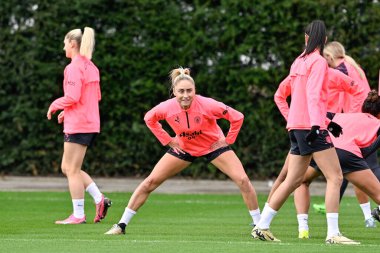 Manchester City Women 'dan Steph Houghton, Manchester City Women Eğitim oturumu sırasında Etihad Campus, Manchester, İngiltere, 19 Mart 202