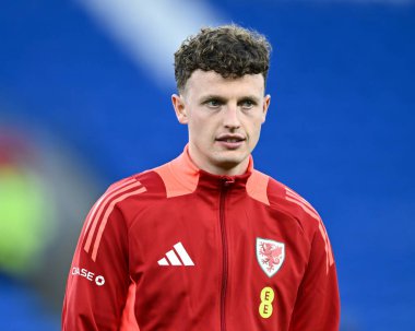 Galler 'den Nathan Broadhead, 21 Mart 202' de Cardiff City Stadyumu 'nda oynanan Galler - Finlandiya play-off yarı final maçı öncesinde geldi.
