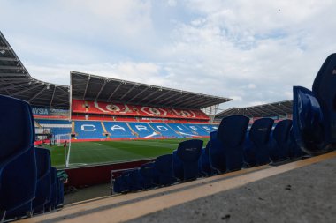 Cardiff City Stadyumu, Cardiff, Birleşik Krallık 'ta 21 Mart 202' de oynanan ve UEFA Euro Kalifiye Play-Off Yarı-Final karşılaşması öncesinde, Cardiff City Stadyumu 'nun genel bir görüntüsü