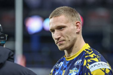 Leeds Rhinos takımından Mikolaj Oledzki, Betfred Challenge Kupası altıncı tur karşılaşmasında St.Helens 'e karşı Headingley Stadyumu, Leeds, Birleşik Krallık, 22 Mart 202' de oynanan karşılaşma öncesi bir röportajda