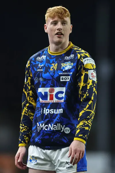 stock image Luis Roberts of Leeds Rhinos during pre-game warm up during the Betfred Challenge Cup Sixth Round match Leeds Rhinos vs St Helens at Headingley Stadium, Leeds, United Kingdom, 22nd March 202