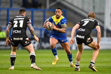 Warrington Wolves 'tan Paul Vaughan, 23 Mart 202' de Warrington, İngiltere 'deki Halliwell Jones Stadyumu' nda oynanan Warrington Wolves - London Broncos karşılaşmasında Betfred Challenge Kupası 'nda ilk raundu kazandı.