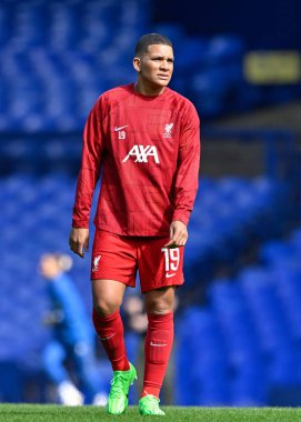 Liverpool 'dan Shanice van de Sanden, FA Kadınlar Süper Ligi karşılaşması öncesinde Goodison Park, Liverpool, Birleşik Krallık' ta Everton Women - Liverpool Women maçında ısınıyor.