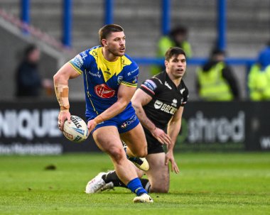 Warrington Wolves 'tan Danny Walker, 23 Mart 202' de Warrington, İngiltere 'deki Halliwell Jones Stadyumu' nda oynanan Warrington Wolves - London Broncos karşılaşmasında Betfred Challenge Kupası 'nda ilk raundu kazandı.