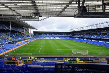 Goodison Park 'ın, 24 Mart 202' de Goodison Park, Liverpool 'da oynanan FA Kadınlar Süper Ligi karşılaşması öncesinde Everton Women vs Liverpool Women maçının genel görünümü