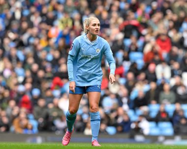 Laura Coombs of Manchester City Women, during The FA Women's Super League match Manchester City Women vs Manchester United Women at Etihad Stadium, Manchester, United Kingdom, 23rd March 202 clipart