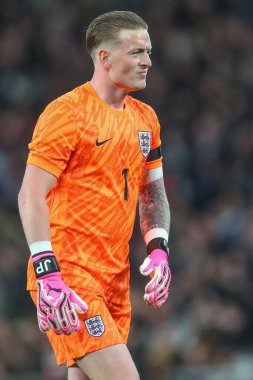 İngiltere 'nin Wembley Stadyumu' nda oynanan Uluslararası Dostluk karşılaşmasında İngiltere 'den Jordan Pickford, 23 Mart 202
