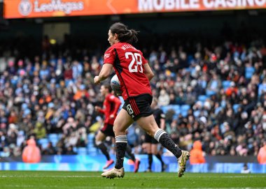 Manchester United Women 'dan Rachel Williams Manchester United' ın 23. Ma 'da Etihad Stadyumu' nda Manchester City Women vs Manchester United Women maçında 3-1 'lik skorla topu aldı.