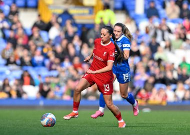 Liverpool Kadınları 'ndan Mia Enderby, FA Kadınlar Süper Ligi karşılaşmasında Everton Kadınları Liverpool Kadınları' na karşı Goodison Park, Liverpool, Birleşik Krallık, 24 Mart 202