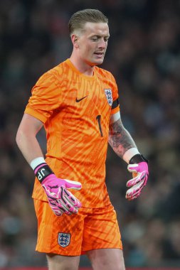 İngiltere 'nin Wembley Stadyumu' nda oynanan Uluslararası Dostluk karşılaşmasında İngiltere 'den Jordan Pickford, 23 Mart 202
