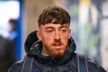 Warrington Wolves 'tan Matty Ashton, 23 Mart 202' de Warrington, İngiltere 'deki Halliwell Jones Stadyumu' nda oynanan Warrington Wolves - London Broncos maçında Betfred Challenge Cup 'ın altıncı turu öncesinde geldi.