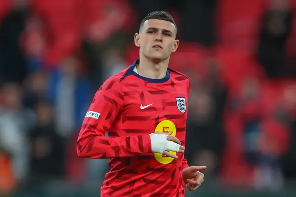Phil Foden England Pregame Warmup Session International Friendly Match England — Stock Photo, Image