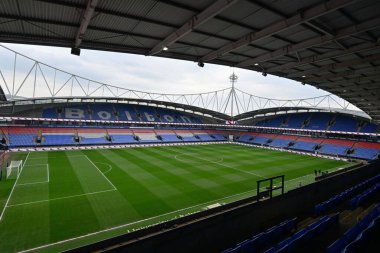 UEFA Euro U21 Kalifiers Group F karşılaşması öncesinde Toughsheet Community Stadyumu, Bolton, Birleşik Krallık, 26 Mart 202 'de İngiltere U21-Lüksemburg U21 maçının genel görünümü