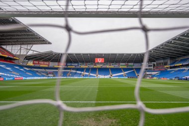 Cardiff City Stadyumu, Cardiff, İngiltere 'de 26 Mart 202' de oynanan Galler - Polonya maçı sırasında Cardiff City Stadyumu 'nun genel görünümü.