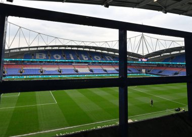 UEFA Euro U21 Kalifiers Group F karşılaşması öncesinde Toughsheet Community Stadyumu, Bolton, Birleşik Krallık, 26 Mart 202 'de İngiltere U21-Lüksemburg U21 maçının genel görünümü