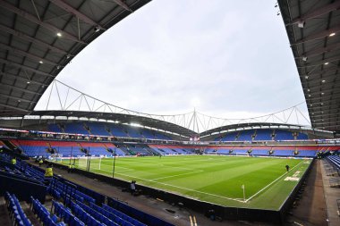 UEFA Euro U21 Kalifiers Group F karşılaşması öncesinde Toughsheet Community Stadyumu, Bolton, Birleşik Krallık, 26 Mart 202 'de İngiltere U21-Lüksemburg U21 maçının genel görünümü