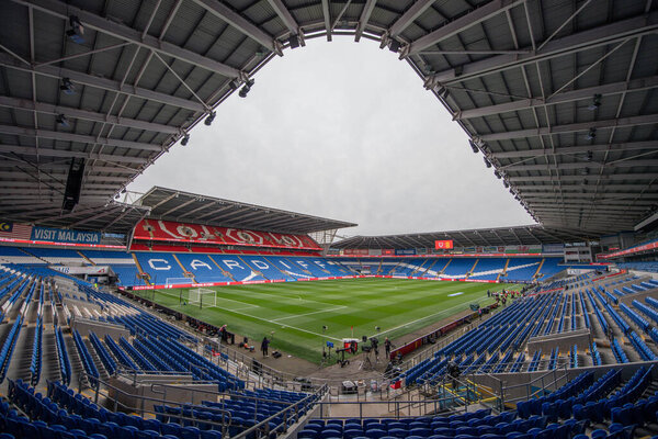 Общий вид стадиона Кардифф Сити во время матча отборочных групп Евро А Уэльс - Польша на стадионе Кардифф Сити, Кардифф, Великобритания, 26 марта 202 года